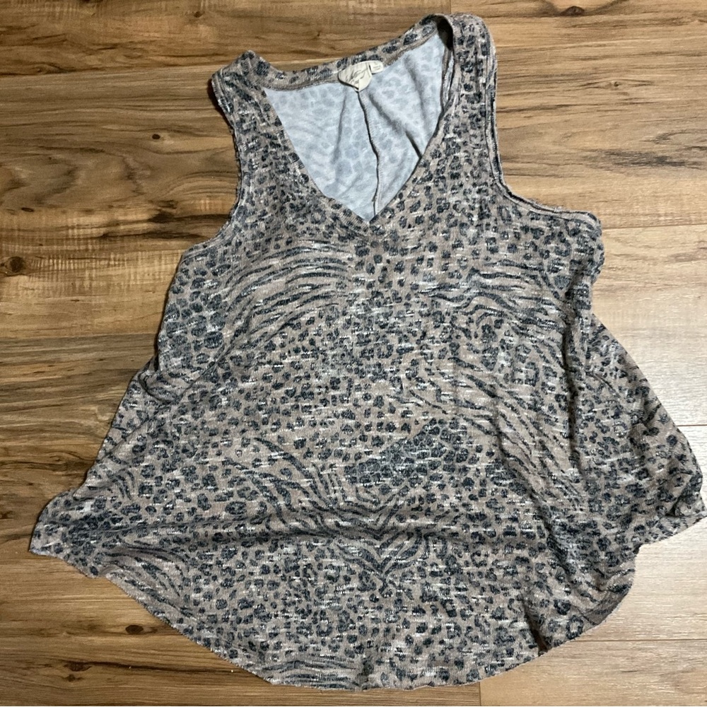 White Crow Cheetah Print Top